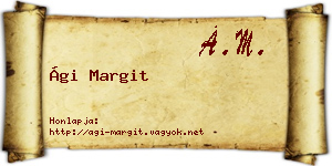 Ági Margit névjegykártya